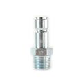 Interstate Pneumatics 1/2 Inch Auto Coupler Plug x 1/2 Inch Male NPT (Silver Color) CPA881Z